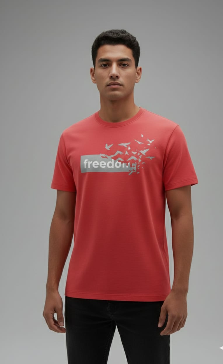 Freedom Logo Men’s Red T-Shirt